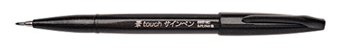 Pentel, SES15C Brush Sign Pen nero 1 pz