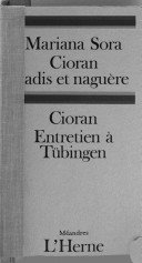 Cioran jadis et naguère