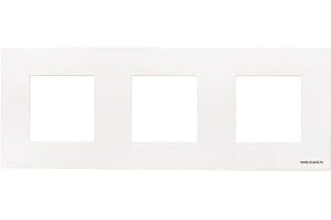 CABLEPELADO Marco compacto para 3 elemento Niessen Zenit | Marco de 3 elemento y bastidor | N2273BL | 85x227 mm | Apto para superficie y empotrar | Color Blanco | 3 Elementos