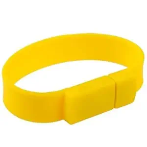 Microware Generic 2GB Silicon Bracelets USB 2. 0 Flash Disk (Yellow)