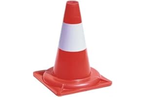 D&B Cono stradale segnaletico H 30cm. bicolore rifrangente