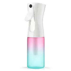 Segbeauty Hair Spray Bottle, 6.8oz Continuous Fine Mist Sprayer, 200ml Professional Curly Hair Salon Stylist Empty Refillable Sprayers, Trigger Squirt Bottle Houseplant Mister Gradient Pink Green