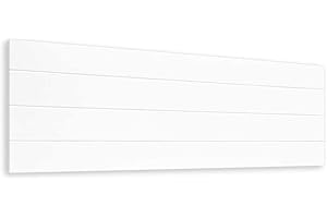 LA WEB DEL COLCHON - Cabecero de Madera Rústico Vintage para Cama de 135 (145 x 44 cms.) Blanco nórdico | Cabeceros Madera | Dormitorio Matrimonio | Cabezal Cama |Estilo nórdico