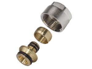 10Stk. Klemmverschraubung für Heizrohr 17 x 2 und Verteiler für Fußbodenheizung 3/4 '' Eurokonus
