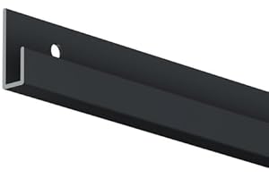 Arti Teq Classic Rail J - Cimaise rail 20 Kg/m (200 cm, Noir) - Verrou - Montage mural - Noir