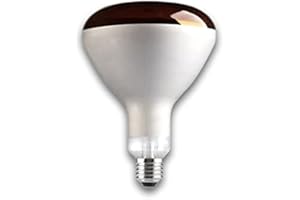 PRENDELUZ Bombilla infrarroja E-27 150W roja, ideal para calefacción, terapia de calor y cultivos indoor.
