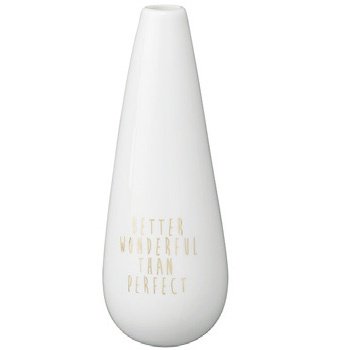 ZUHAUSE Wandvase Porzellan Better Wonderful- gold decal