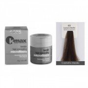 K-Max 10 G CASTAÑO MEDIA Polvo de Cabello 100% Natural - Aporta de Volumen, Máscara l'alopecia