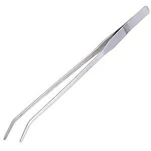 Newlly Aquarium Aquascaping Tools for Fish Tank Aquarium Live Plant (38cm, Curved Tweezers)