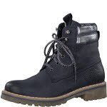 Rahmengenähte Sohle s.Oliver 5-5-25204-39 Modischer Damen Stiefel, Bootie, Schnürstiefel Blau (Night Blue), EU 41