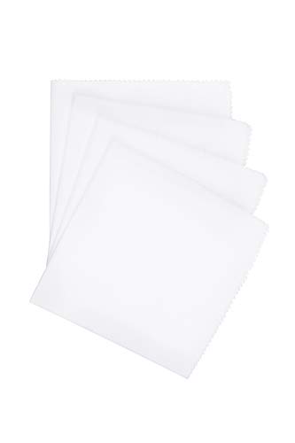 Hermann Sachse - Toallitas de algodón para Cuidado de Muebles (4 Unidades, 30 x 30 cm), Color Blanco