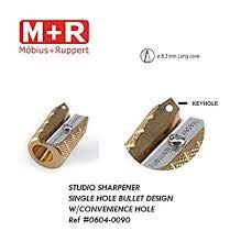 M+R - Afilador de latón con orificio para llave