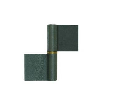 AFBAT Paumelle de grille acier brut, H.80 x L.80 x P.15 mm