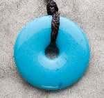 Smart Mom Teething Bling Donut Shaped Necklace - Turquoise