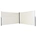 Produktbild UISEBRT 290 x 600 cm Doppel seitenmarkise ausziehbar Sonnenschutz Sichtschutz für Balkon Terrasse Garten, Beige