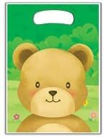 1x Pack of 10 Teddy Bear Themed Children's Party Loot Bags.