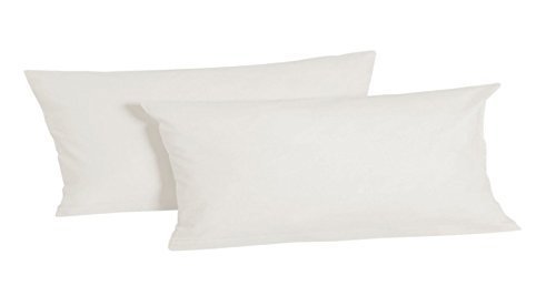 2er Pack Baumwolle Renforcé Kissenbezug Kissenhülle Dekokissen 80×80 40×80 40×40, Farbe:Weiß;Größe:2x 80×80 cm Kissen - 3