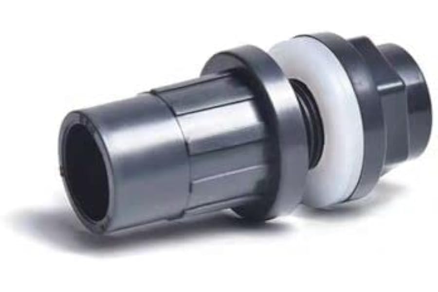PVC Grey Metric Plumbing Fittings Pipe Tubing for Aquarium Fish Tank Pond Solvent Weld Plumbing Connectors (Tank Connector Bulkhead, 20mm)