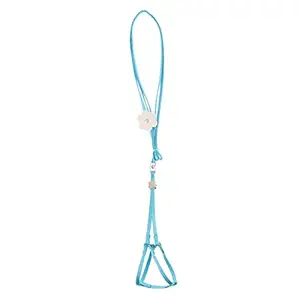Shlobal Outdoor Parrot Rope Pet Leash Adjustable Bird Harness S Blue