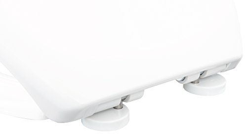 Cornat WC-Sitz Aneto, Edelstahlscharniere, Absenkautomatik, Abnehmbar, Duroplast, 1 Stück, weiß, KSANSCOH00 - 5