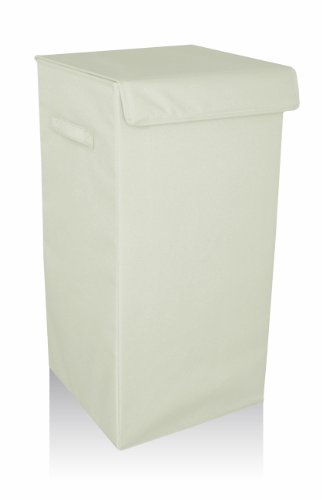 Box and Beyond 32023 Wäschekorb aus Polyester, zusammenfaltbar, 30 x 30 x 60 cm, Weiß