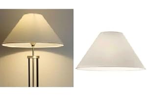 SALES TODAY INTERIROR Cream Cotton Fabric Coolie Ceiling & Table Lamp Light Shade (16 Inch)