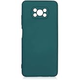 Elfia Xiaomi Poco X3 Pro ile Uyumlu Kılıfı Silikon Esnek i&ccedil;i Kadife Kamera Lens Korumalı Mat Renkli İnce Tarz Kapak Mara Koyu