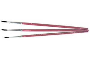 Maxicraft 85501 Jeu de 3 pinceaux fins petit gris-n° 1, 3 et 5, Noir