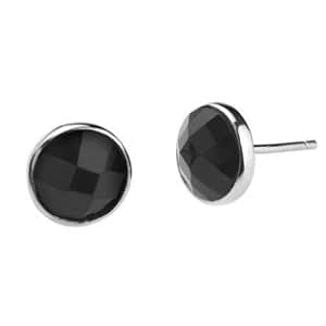 Black Onyx Studs, Sterling Silver Black Onyx Gemstone Stud Earrings, O – Its Ambra - Foto 4