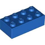LEGO CITY - 15 Steine in blau mit 2x4 Noppen - BASIC STEINE - 3001 - STEINE