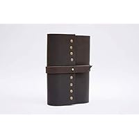 CRAFAT brown leather personal handmade notebook tree design (Design 4)