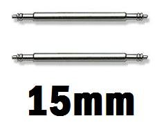 Uhrenstifte / Federstege, aus rostfreiem Stahl, 15mm, 2 Stck Uhrenstifte / Federstege, aus rostfreiem Stahl, 15mm, 2 Stck