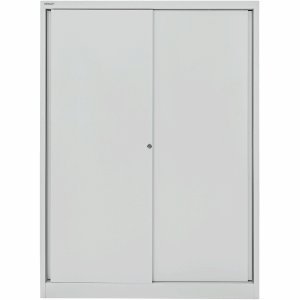Preisvergleich Produktbild Bisley Schiebetürenschrank Eco Stahl 3 Fachböden 4 OH lichtgrau