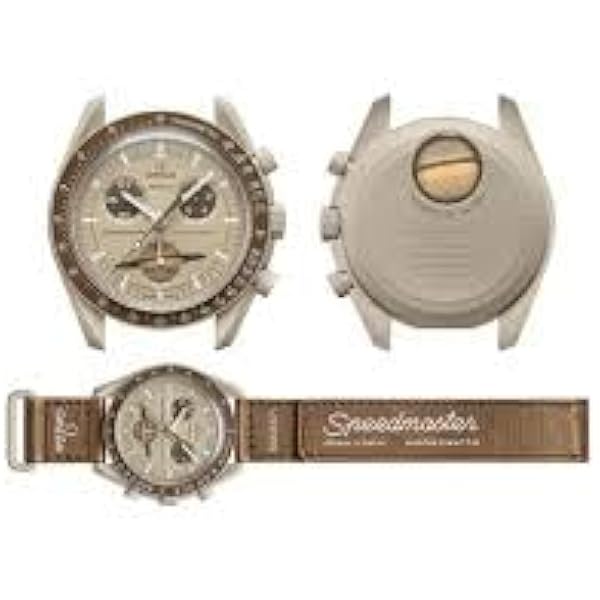 Swatch Moon Swatch Mission to Saturn Speedmaster Brown Unisex 