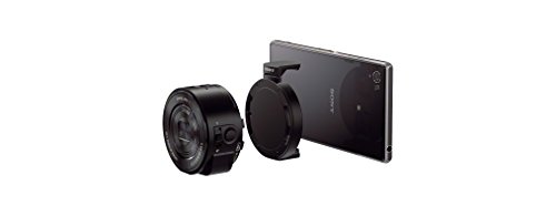 Sony DSC-QX10 Fotocamera Lens-Style per Smartphone, Sensore CMOS Exmor R da 7,76 mm e 18,2 Megapixel, Obiettivo Sony G con Zoom Ottico 10x, Nero