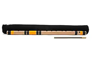 MY MUZIK Bamboo C Scale Natural Flute With Hard-Case