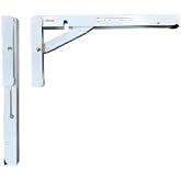 Latch Folding Table Leg 1 Pair White 40cm