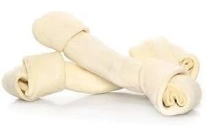 BARAKALDO VET+SHOP TIENDA VETERINARIA BVS Vet Shop | Hueso Nudo Natural para Perros | Snacks Que ofrecen un Efecto de Cepillado sobre los Dientes, manteniene tu Perro Libre de Placa bacteriana y sarro | 16 cm | 2 Unidades