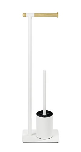 Wenko 22511100 Stand Wc-Garnitur Macao WC-Bürstenhalter, Stahl, weiß, 15 x 21 x 70.5 cm - 3
