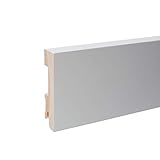 rodapie blanco lacado alto Altura: mm, Ancho deck: 20 mm; Longitud: 2.400 mm