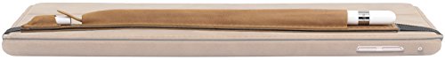 StilGut Pencil-Halter für Apple 9,7″ iPad Pro und iPad Pro 10.5″ aus echtem Leder mit Lightning-Adapter-Fach. Stift-Halterung zur sicheren Aufbewahrung des Apple Pens, Cognac Vintage - 6