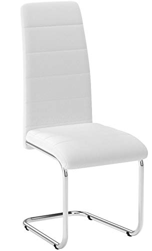 IDMarket - Lot de 4 chaises Mia Blanches pour Salle à Manger