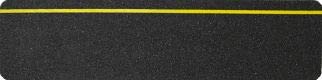 Manera Segura de tracción 6 "x 24" Negro antideslizante para peldaños (Non Skid 60 Grit cinta de seguridad de amarillo con tiras reflectantes 10 por paquete