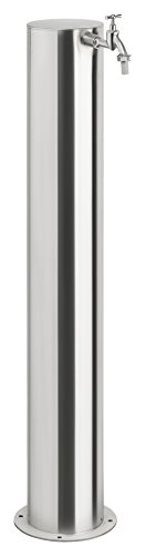 Preisvergleich Produktbild hochwertige Edelstahl Wasserzapfsäule / Edelstahlsäule, rund Ø 150mm, Höhe 100cm