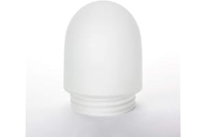 ORION LIGHTSTYLE Paralume in vetro di ricambio opaco, struttura in vetro filettato, diametro 100 mm, filettatura 84,5 mm, 60 W, esterno in vetro