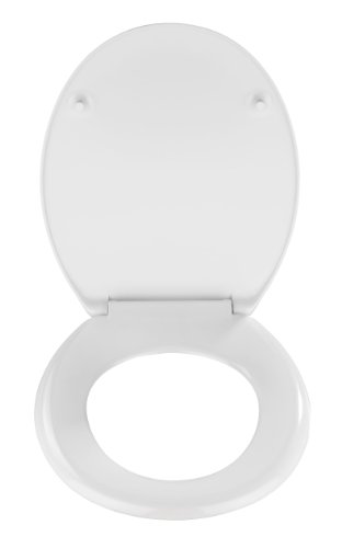 WENKO 20073100 WC-Sitz London mit 3D-Effekt und Absenkautomatik – rostfreie Zinkdruckguss-Befestigung, Kunststoff – Duroplast, 38 x 45 cm, Mehrfarbig - 2