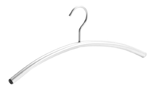 WENKO 17213515100 Kleiderbügel Fox, pulverbeschichtetes Metall, 44.5 x 17.5 x 2 cm, Silber matt