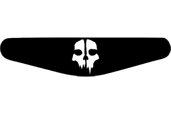 Autocollant pour barre lumineuse de manette PlayStation PS4 Motif au choix Call of Duty Ghost (schwarz) noir