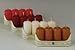 Produktbild 4er Adventsstumpenset champagner 4 x 8 cm