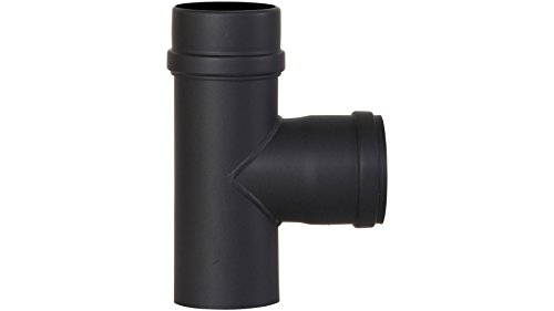 COLOR EMAJL Rauchrohr Set Pellet in Schwarz, Ø 80 mm, Ofenrohr für Pelletöfen - 3